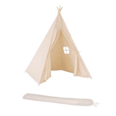 Natural Teepee Tent With Canvas Bag Sleepover Party Shop