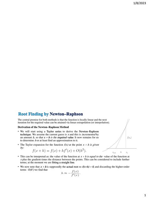 Solution Root Finding Newton Raphson And Secant Methods Studypool