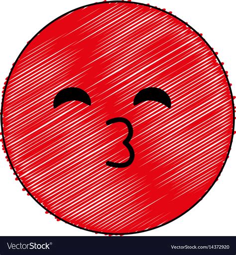 Emoticon Kawaii Face Icon Royalty Free Vector Image