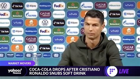 Cristiano Ronaldo Moves Coca Cola Bottle Out Of The Way At Presser And