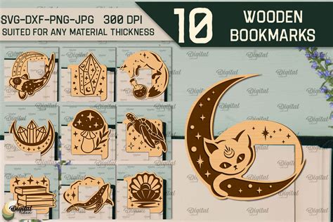 Wooden Bookmarks Laser Cut Bundle Graphic by Digital Idea · Creative ...