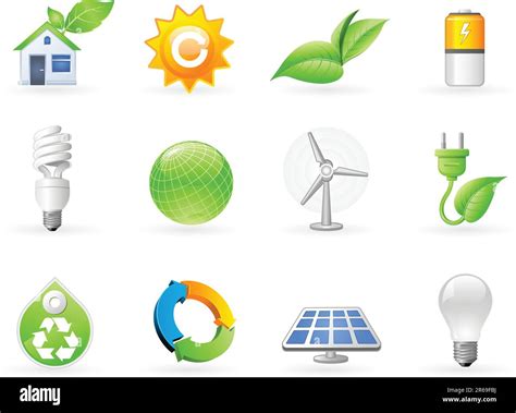 Ecology And Alternative Energy Icon Set Stock Vector Image And Art Alamy