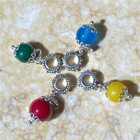 Charm Bracciale Sardo Artigianale Argento Su Coccu Colorati Gioia Sarda