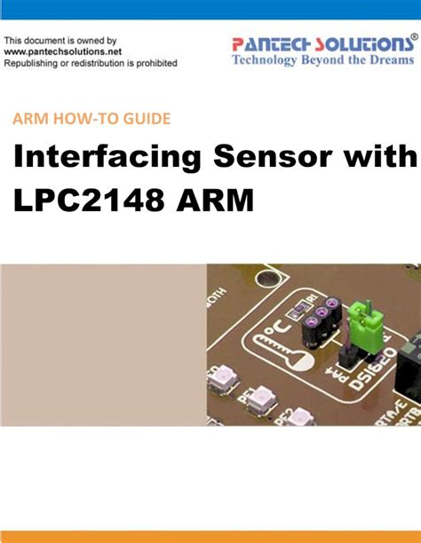 Pdf Arm How To Guide Interfacing Sensor With Lpc Arm