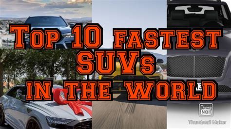 Top 10 Fastest Suvs In The World Did You Know Youtube