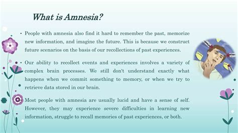 Amnesia Types Symptoms Causes Treatment PPT