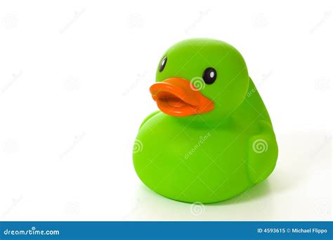 Green Rubber Duck On White Royalty Free Stock Photo - Image: 4593615