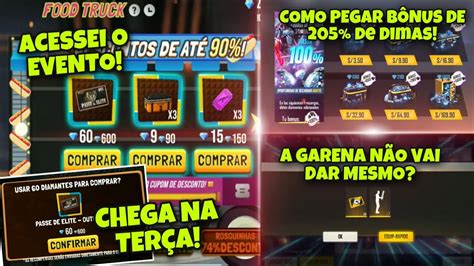 NOVIDADES FREE FIRE PASSE POR 60 DIMAS NO FOOD TRUCK TERÇA 10 SALAS