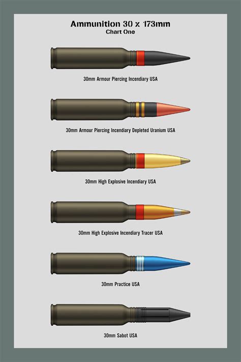 30x173 Ammunition Roounds