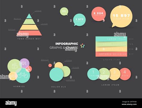 Set Of Vector Flat Design Infographics Statistics Charts And Graphs