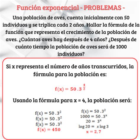 Problemas De Funci N Exponencial M Nica De Valois Ense Anza Integral