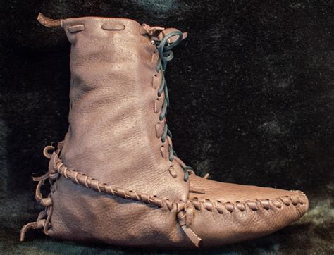 Handmade Leather Moccasin Boots Elkskin Buckskin Hunting Etsy