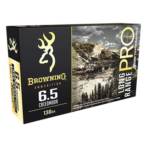 Browning Long Range Pro 6 5 Creedmoor 130gr Rifle Ammo 20 Rounds Sportsman S Warehouse