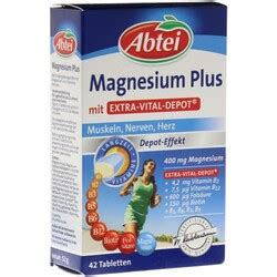 Magnesium Plus Mit Extra Vital Depot Tabletten Inhaltsstoffe