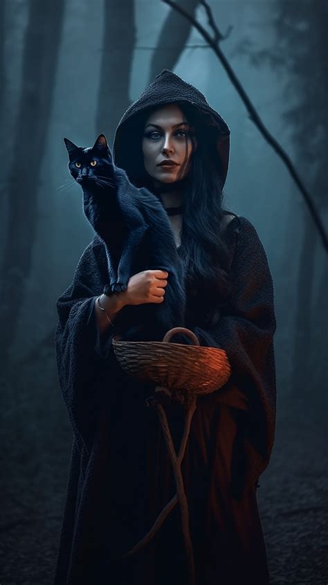 Witch With Cat Created With Ai By Amanda Church Fantasy Art Warrior