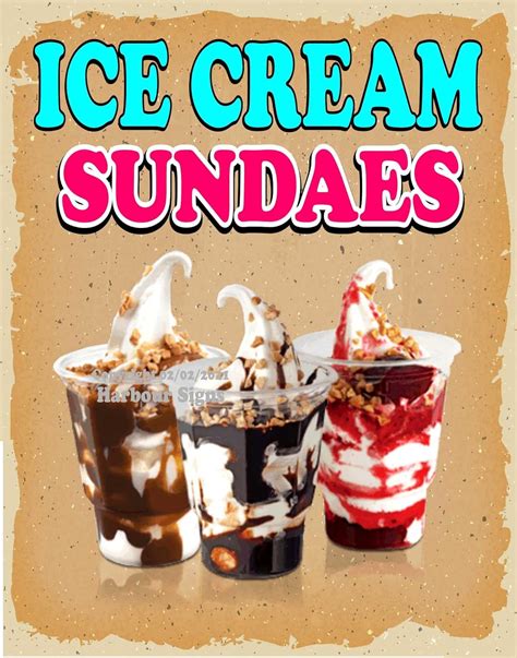 Ice Cream Sundae Decal Concession Food Truck Vinyl Sticker