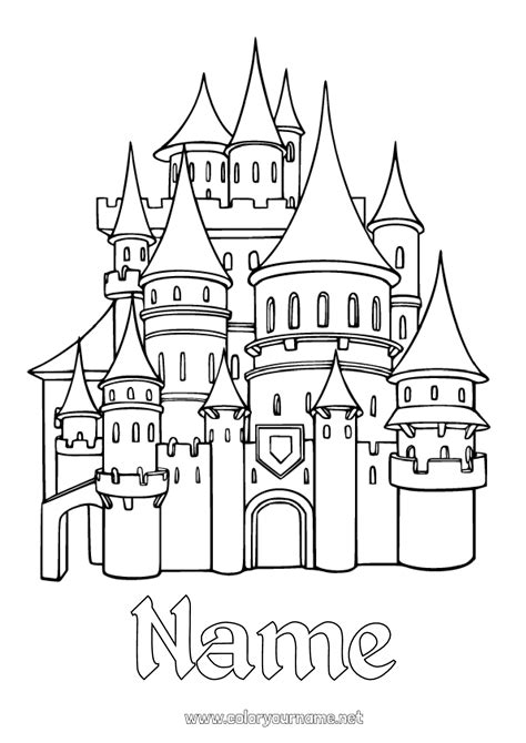 Coloring Page No Castle Fairy Tale