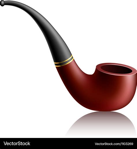 Realistic Tobacco Pipe Royalty Free Vector Image