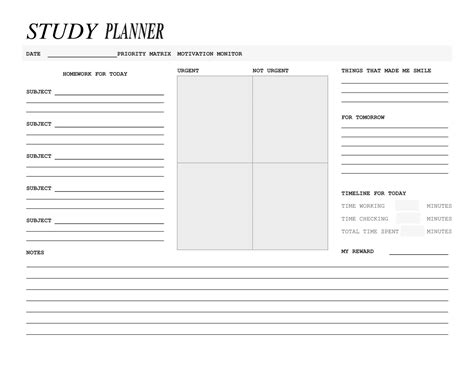 47 Free Printable Study Plan Templates Word Excel Pdf