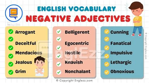 50 Negative Adjectives To Describe A Person With Examples • Englezz