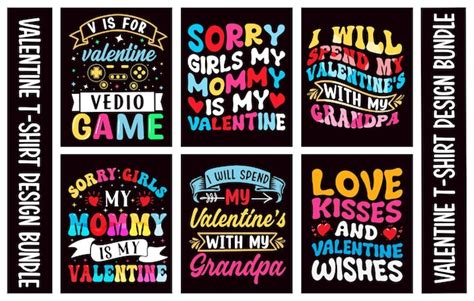 Premium Vector Valentine T Shirt Design Bundle