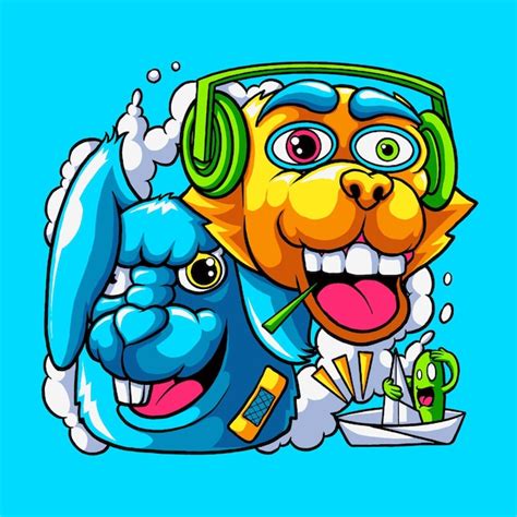 Premium Vector Bad Animals Face