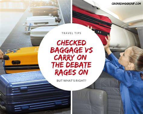 Checked Baggage Vs Carry On What S Actually Best C Boarding Group