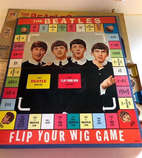 Vintage 1964 Milton Bradley The Beatles Flip Your Wig Board Game 4404