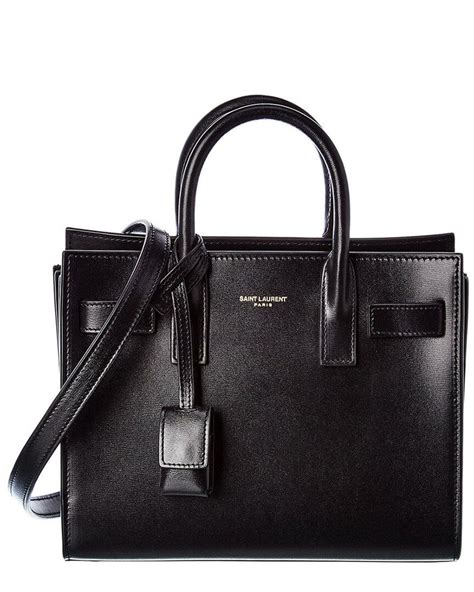 Saint Laurent Nano Sac De Jour Leather Satchel In Black Lyst Canada