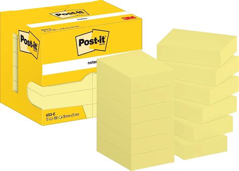 Post It Notizen Kanariengelb Packung Mit Bl Cken Blatt Pro