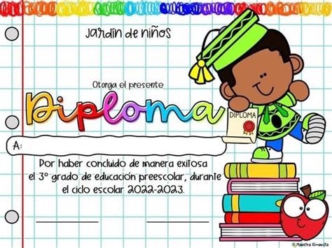 Pin De Laura Campos En Portadas Graduaci N Preescolar Diplomas Para