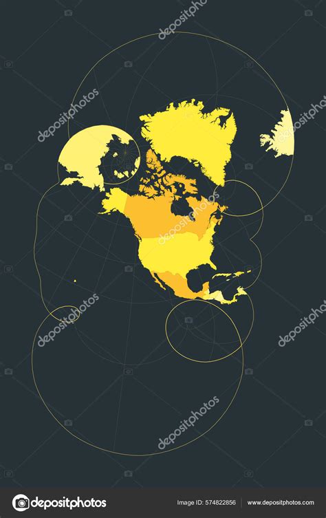 Mapa Del Mundo Proyecci N Estereogr Fica Modificada Para Los Estados