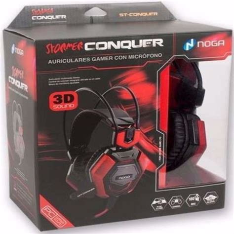 Auriculares Gamer Noga Stormer St Conquer Rojo Con Luz Led MAXHARD