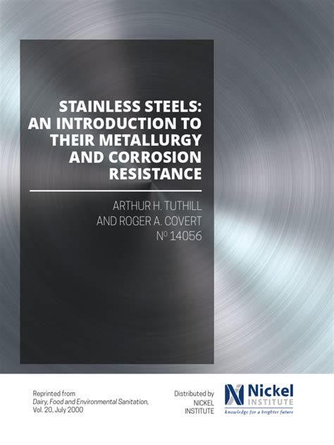 Stainless Steels An Introduction To Their Metallurgy And Corrosion