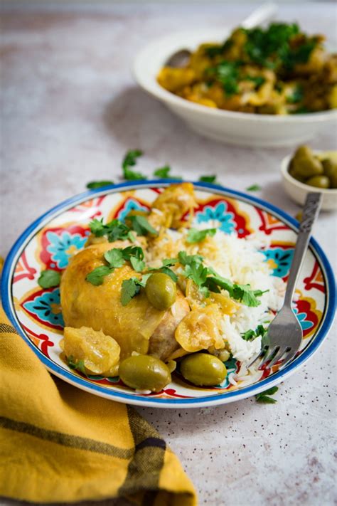 Poulet Au Citron Confit Et Aux Olives Vertes