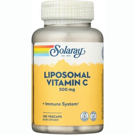 Solaray Liposomal Vitamin C 500 Mg 100 Veg Caps 500 Mg 100 VEG CAPS