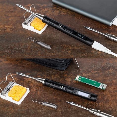 Mini Ts Digital Soldering Iron Station Qc Usb Type C Oled