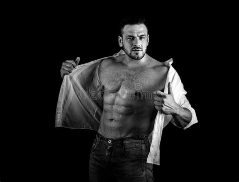Muscular Man With Naked Torso Muscular Gay Muscular Man Showing His