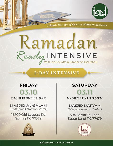 Ramadan 1444 2023 Islamic Society Greater Houston