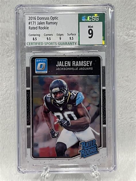 Jalen Ramsey 2016 Panini Donruss Optic 171 Rated Rookie CSG 9 Mint