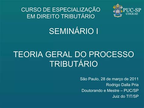 Teoria Geral Do Processo Tributario Ppt