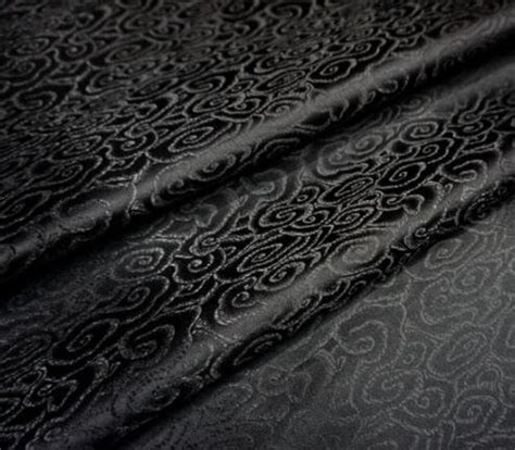 Black Brocade Fabric Jacquard Fabric Clouds Fabric Chinese Fabric