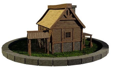 Mod Le D De Maison M Di Vale D Taill E Faite Dans Blender Turbosquid