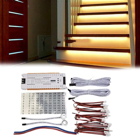 Armyjy Motion Sensor Stair Light Led Stair Lighting Kit Automatic Stairway Ladder Controller