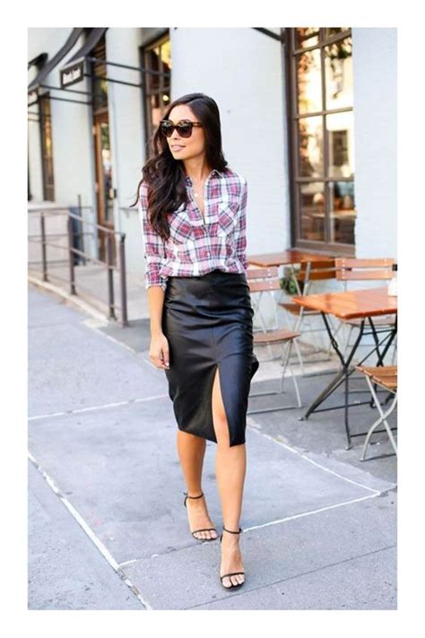 Outfit Falda De Cuero ¡ideas Fotos And Estilos 【2022】