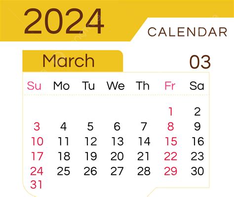 2024 Calendario Mensual Marzo Líneas Simples Png 2024 Mes Calendario Png Y Vector Para