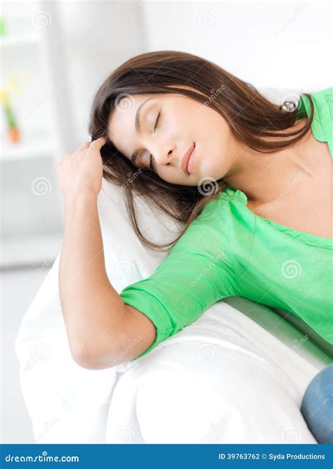 Sleeping Woman Stock Photo Image Of Bright Relax Person 39763762