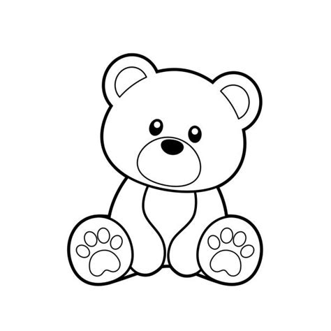 Black And White Teddy Bear Drawing