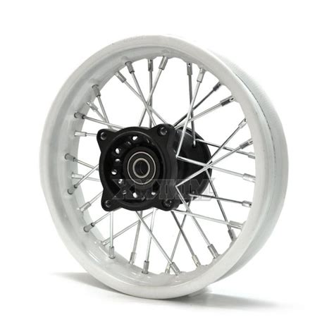 10 White Steel Front Wheel 15mm Axle APOLLINO