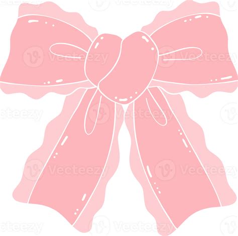 Coquette Aesthetic Bow Pink Flat Illustration 36460566 Png